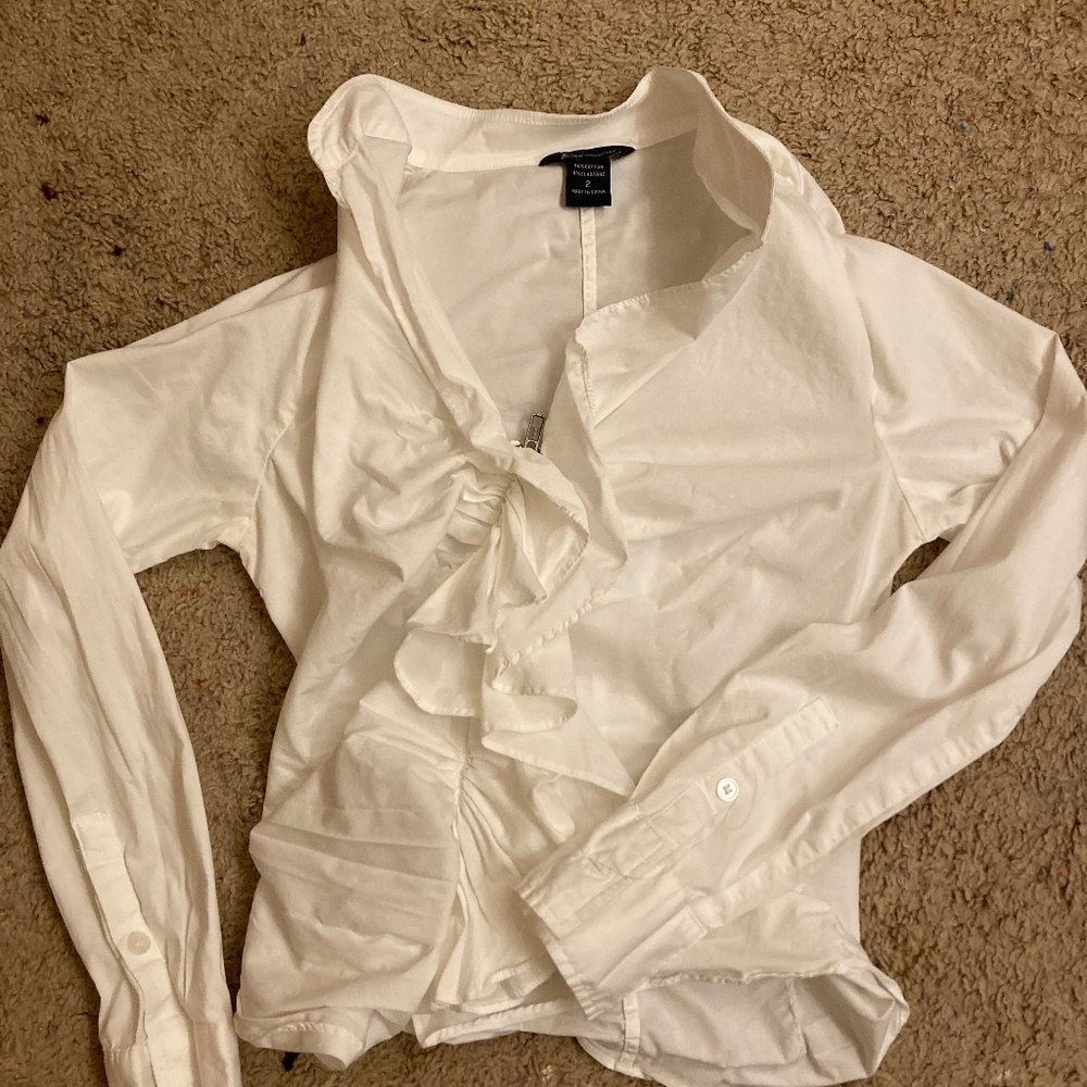 Long sleeve ruffle blouse